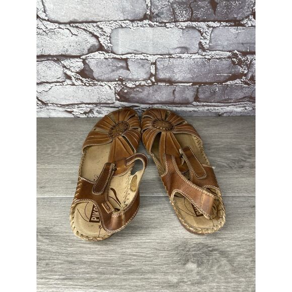 Pikolinos Puerto Vallarta Brandy Brown Closed Toe Sandals Women Sz 40EU/9.5M US - Picture 16 of 16
